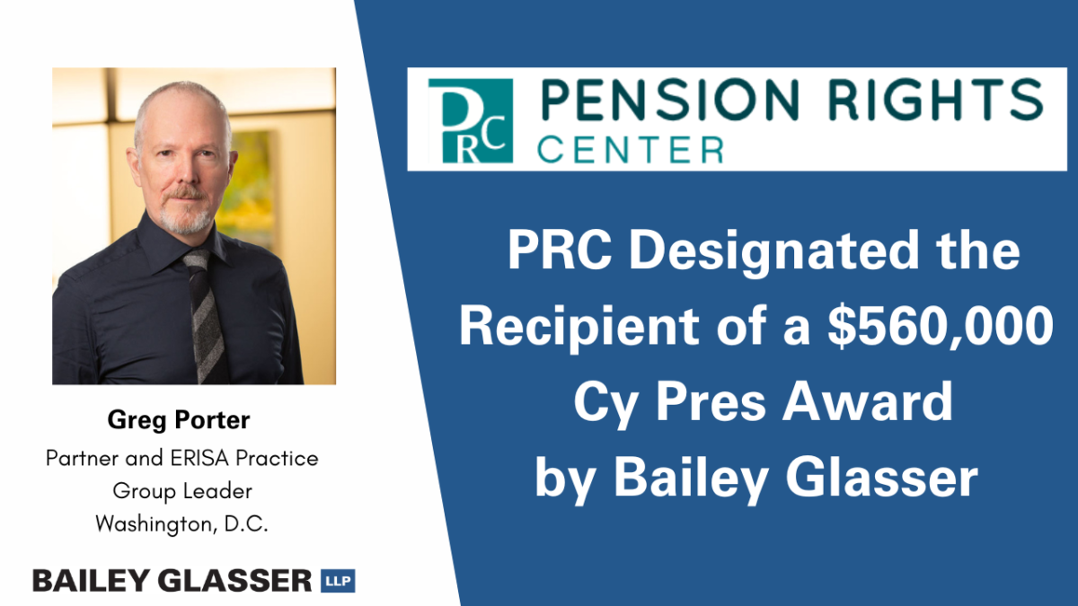 PRC Designated Recipient of $560,000 Cy Pres Award