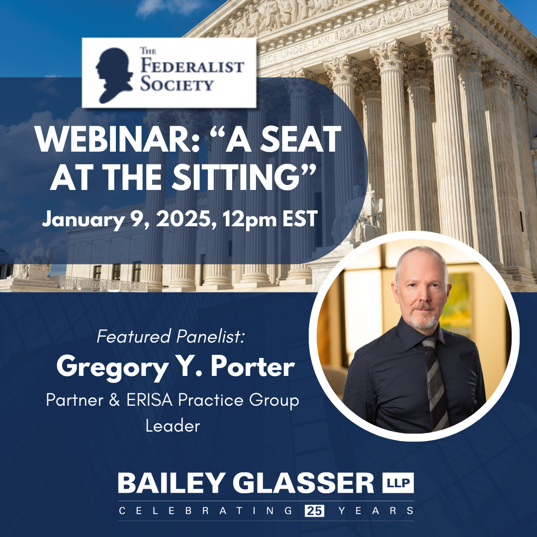 ERISA Partner Gregory Porter to Speak on Federalist Society Panel